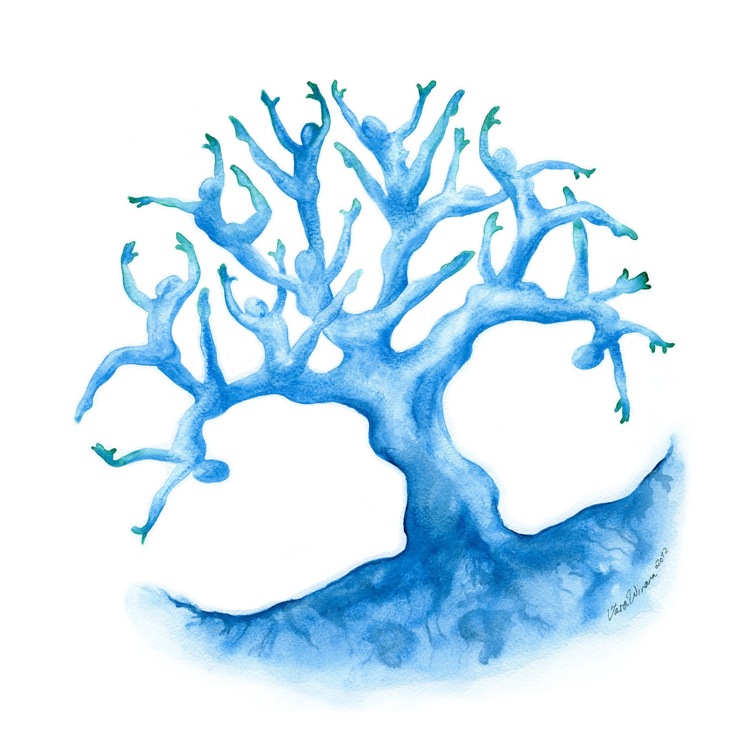 Tree of Life Dreams - limited edition watercolour print