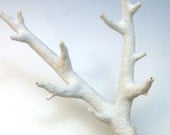 Textured porcelain double branch, unglazed, faux bois