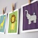 Nursery Wall Decor Jungle Animals - 3 - 8 x 10 Baby Jungle Children Decor, Nursery Decor, Nursery Wall Art, Children's Wall Decor
