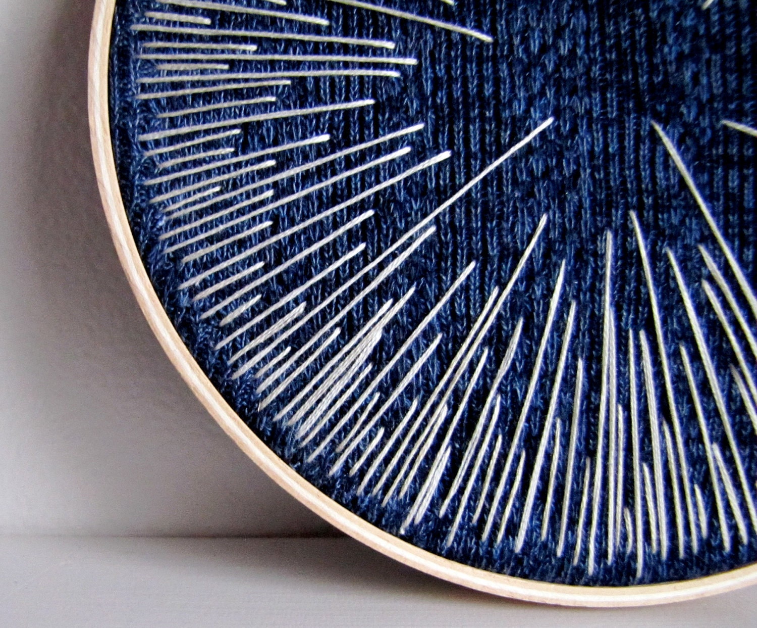 RESERVED FOR SARAH - Limited Edition Made Order Embroidery wall art decor - Hyperspace gradient