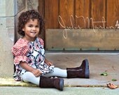 NEW ..Custom Boutique Clothing Baby Toddler Girls Vintage Aline Tunic Ruffle Dress Dress.. Sizes 3m-6 baby toddler girl