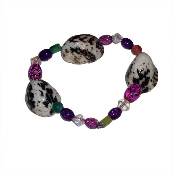 Pastels, Rainbows, and Shells Beaded Bracelet
