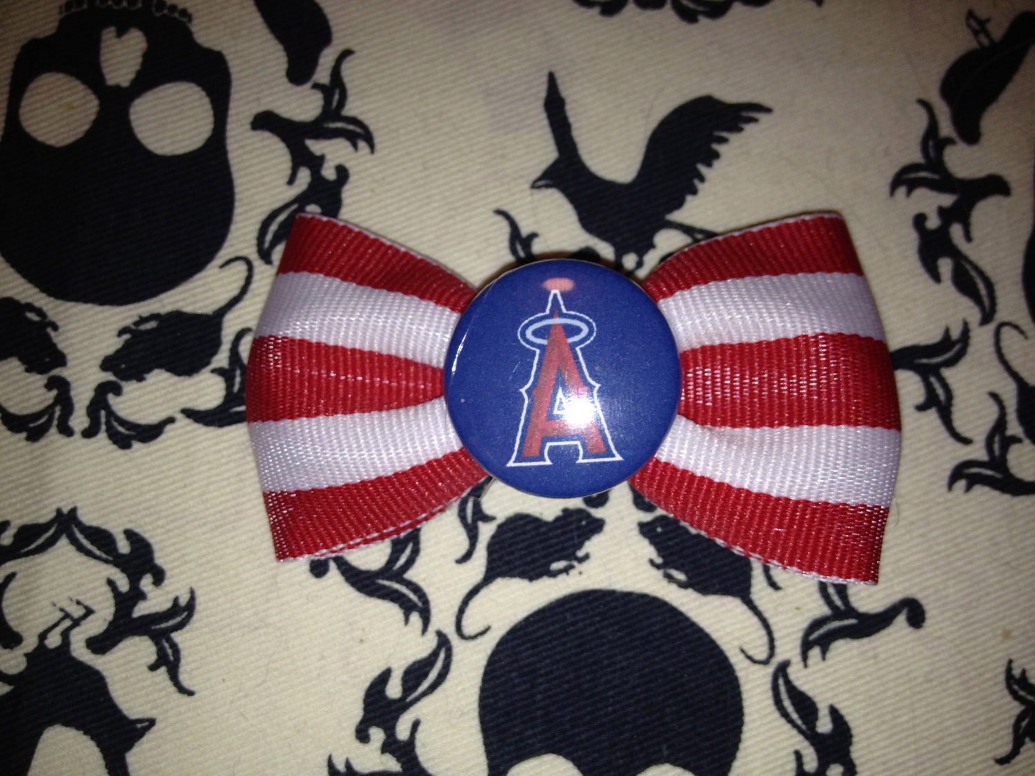 Los Angeles Angeles of Anaheim logo hair bow