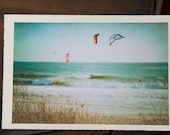 Kite Surfing Malibu - Greeting Card - Fine Art Photo on Italian deckle edge stationery