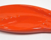Mid Century Modern Danish Modern Hot Orange Ceramic Ashtray, Retro Mad Men, Eames