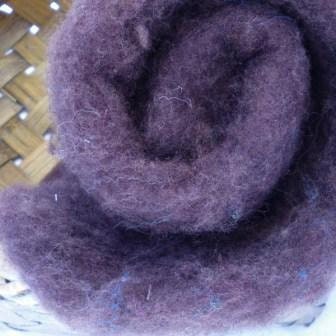 Wool for needle felting purple