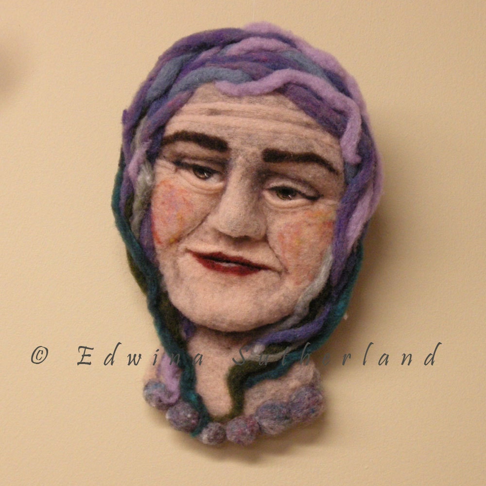 Mask, Needle felted "Gaia"