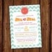 Chevron Engagement Party Invitation - Couples Shower - Save the Date - Rehearsal Dinner - Chevron Stripe