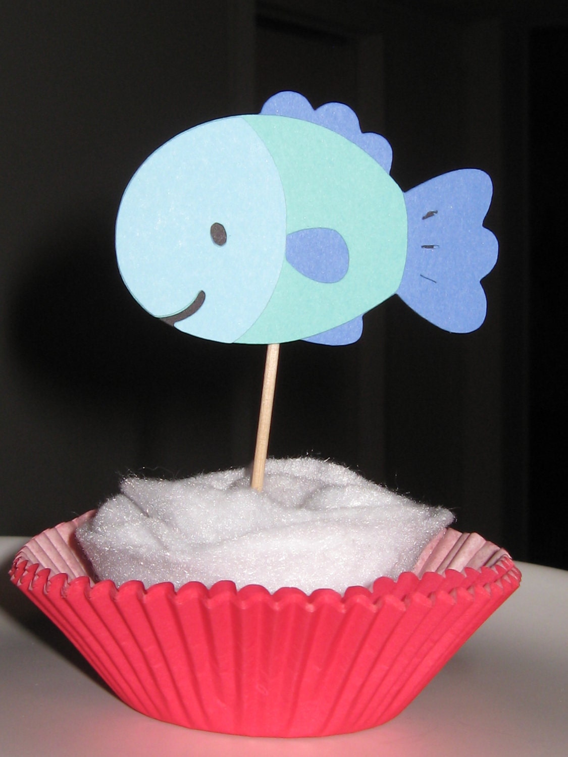 Under the Sea / Tropical Cupcake Toppers - Fish - Set of 4