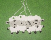 Country Farm / Barnyard Gift or Favor Tags - Lamb / Sheep - Set of 4