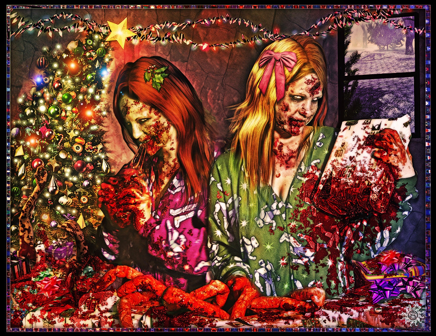 Zombie Holiday Cards - Pack of 4