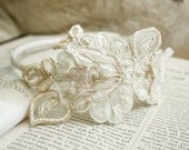 bridal lace headband -MY BELOVED is MINE- (ivory)