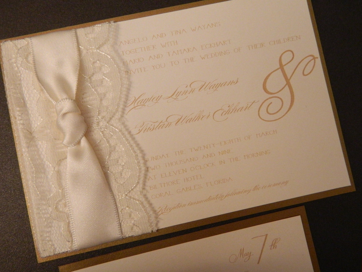 Lace Wedding Invitations SAMPLE