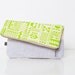 Geometric Pattern Leather Pouch neon lemon No. ZP-303