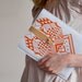 iPad CASE Geometrical Illusion Leather Suede Tangerine No. IC-301