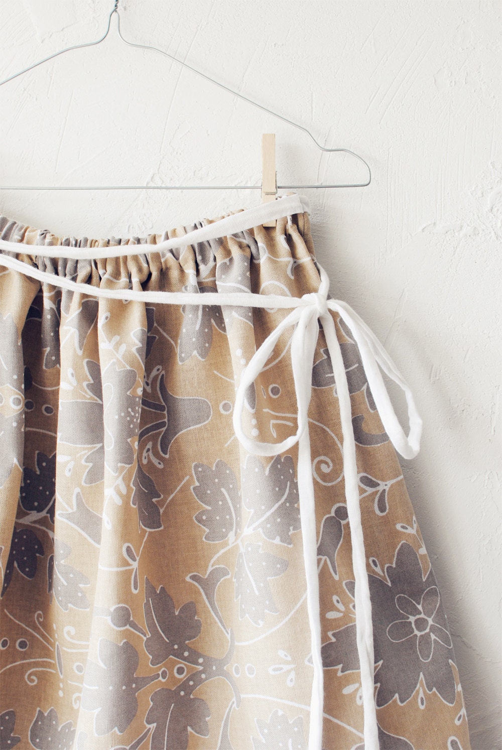 Valentine SALE Cotton Skirt beige Fall