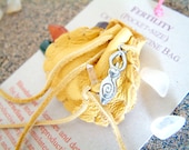 Fertility pocket-size Crystal Medicine Bags w/ Fertility Goddess charm
