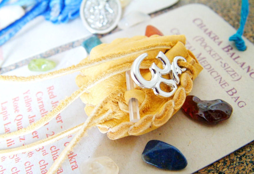 Chakra Balancing pocket-size Crystal Medicine Bag