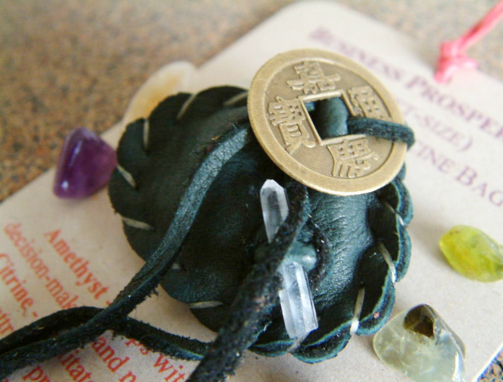 Business Prosperity pocket-size Crystal Medicine Bag