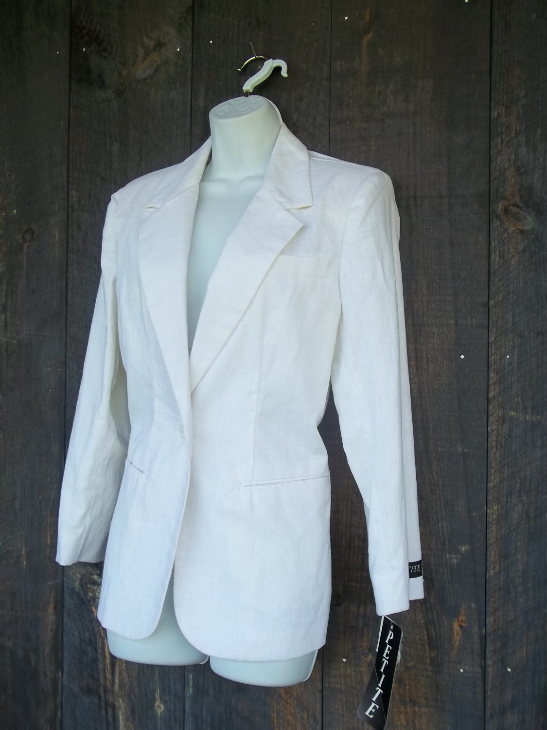 1980's Deadstock /// Pure White Blazer M