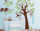 Children Wall Decal Wall Sticker tree decal - Jungle Wall Decals Set  - PLMG020L