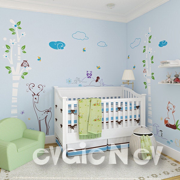 Children Wall Decal Wall Stickers Nursery NEW item DISCOUNTED price - Delicate Woodland for Nursery - PLDW010R