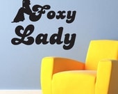 Wall Decal Foxy Lady Silhouette