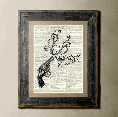 Fire - Printed on a Vintage Dictionary Page 8X10