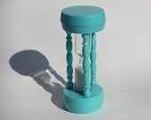 Turquoise Plastic Hourglass Egg Timer