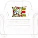 Floral Colorful Outdoor Throw Pillow 20x20 Cover, Accent Pillow, Cushion Cover, Outdoor Furniture, Flora Bunga Collection