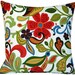 Floral Colorful Outdoor Throw Pillow 20x20 Cover, Accent Pillow, Cushion Cover, Outdoor Furniture, Flora Bunga Collection