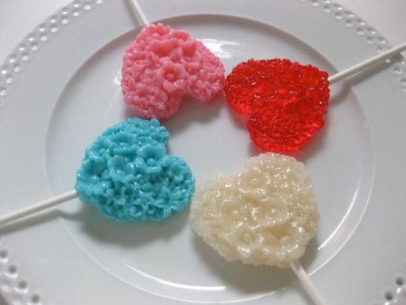 Filigree Heart Cake Topper x 4 Il_570xn