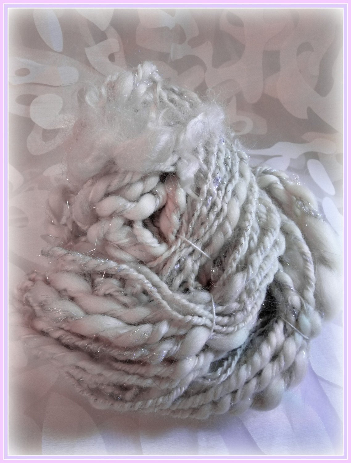 Quartz, Triple Ply Thick and Thin Art yarn
