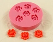 Rose Cabochon 6 cavity Flexible Silicone Mold/Mould (10mm) for Crafts, Jewelry, Scrapbooking, (soap, resin, pmc, polymer clay) (205)