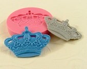 Crown Cabochon Flexible Silicone Mold/Mould (40mm) for Crafts, Jewelry, Scrapbooking, (resin,  pmc,  polymer clay) (224)