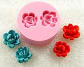 Rose Flower Mold Flexible Silicone Mould (12mm/10mm) Jewelry Mold , Scrapbooking  Flower Mold Resin Mold  (106)