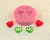 Butterfly Hearts Cameo Flexible Silicone Mold/Mould (10mm) for Crafts, Jewelry, Scrapbooking, (resin, paper,  pmc, polymer clay (197)