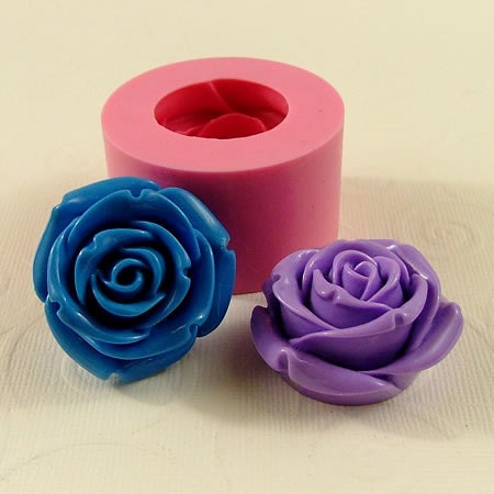 Big Bold Rose Silicone Mold Flexible Mould Chocolate, Fondant, Butter, Resin, Polymer Clay Mold, Soap Mold  (216)