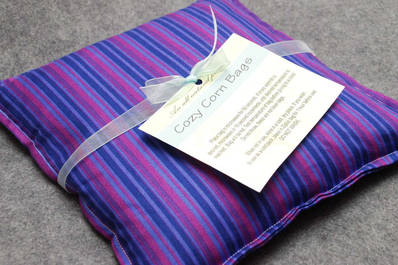 Corn Bag Microwave Heating Pad -- Grapefruit, hand warmer 9x9 - LAST ONE