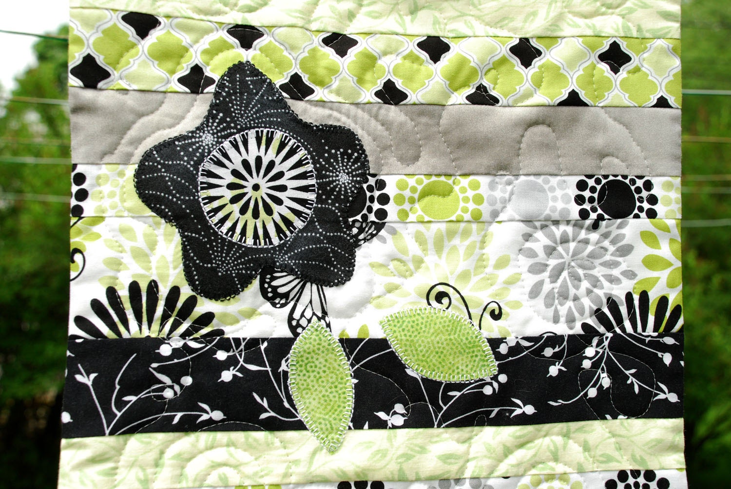 Flowers and Butterflies - Table Runner