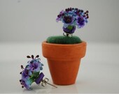 flower earrings in a pot-African lilies