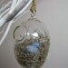 hand blown glass bird nest