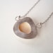 Tribal Shell Necklace- Sterling Silver Bezel Set. Artisan Organic Beach Jewelry