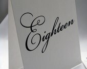 Elegant & Formal Black and White Wedding Tented Table Number Sample