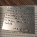 e.e. cummings hand stamped metal book marker