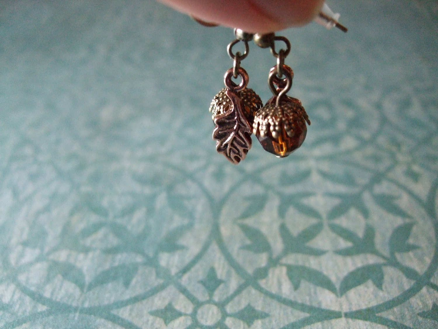 SALE Acorn and Oak Leaf Earrings