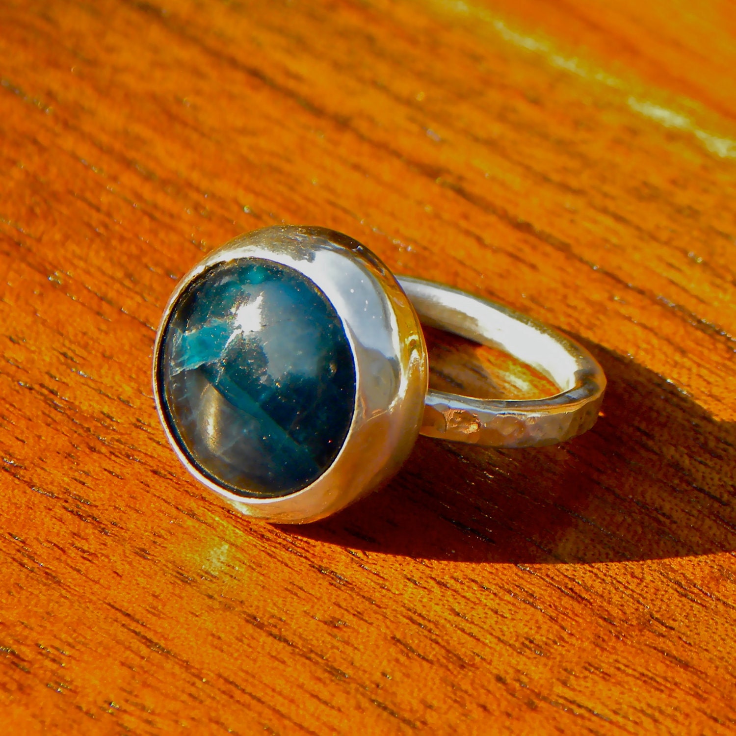 A Drop of Rain-apatite stone ring