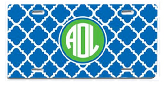 Personalized License Plate with Monogram- Car Tag- Sweet Sixteen Gift