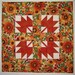 Sunflower Quilted Table Runner 24"x24" Thanksgiving table decor