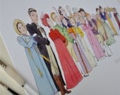 Jane Austen, 'Persuasion' literary illustration print: 'The Cast of Persuasion'